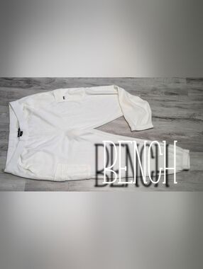 Bench White Waffle Jogger Sweat Pants Men's XL